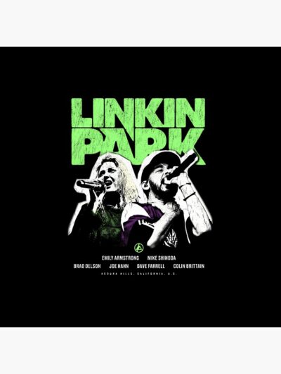 Alternative view of Emily Armstrong Brad Delson Green Design Throw Pillow