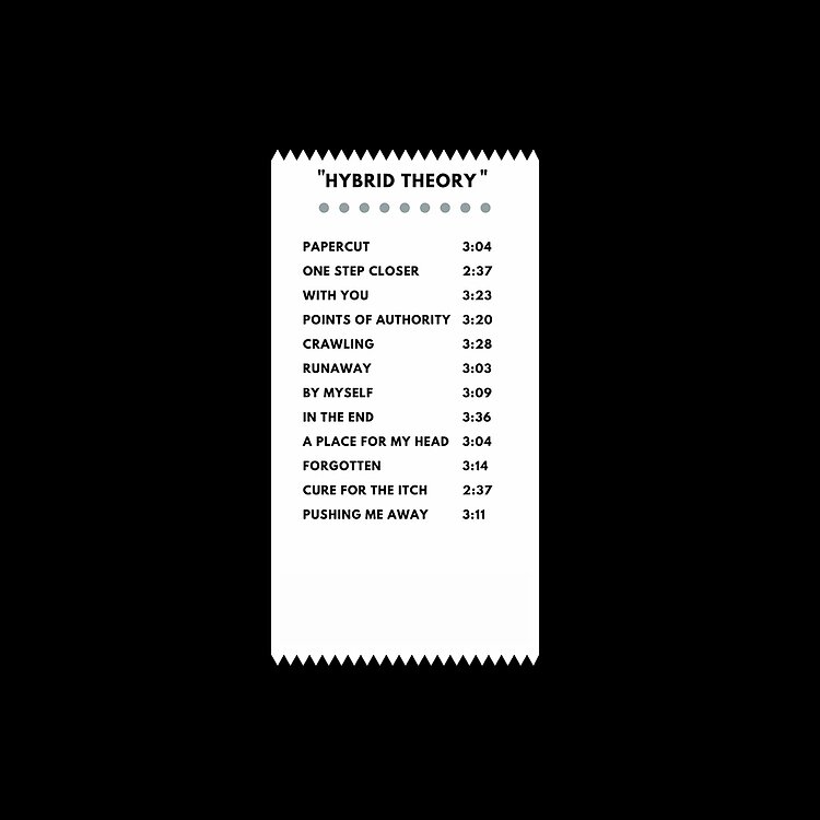 Hybrid Theory Cartoon Receipt Tote Bag - Image 2