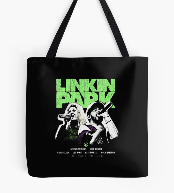 Emily Armstrong Brad Delson Green Design Tote Bag