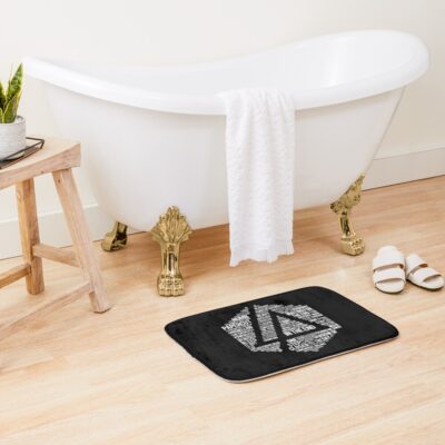 Alternative view of White Hexagram Bath Mat