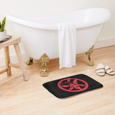 Alternative view of Man With Red Wings Bath Mat