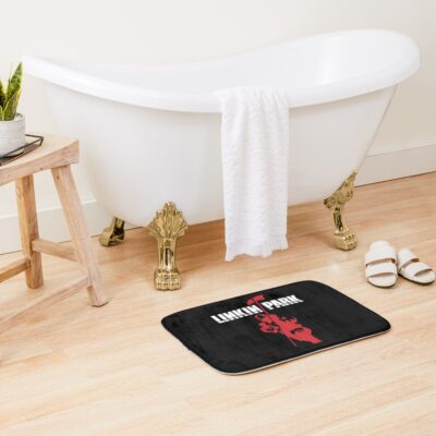 Alternative view of White And Red Man Bath Mat