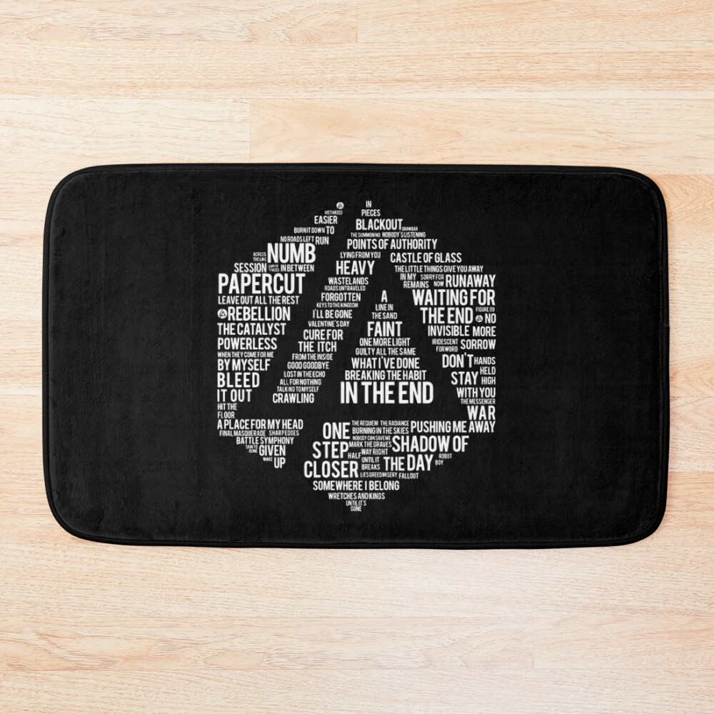 White Hexagram Bath Mat