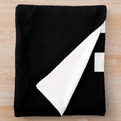 Alternative view of White Words Throw Blanket