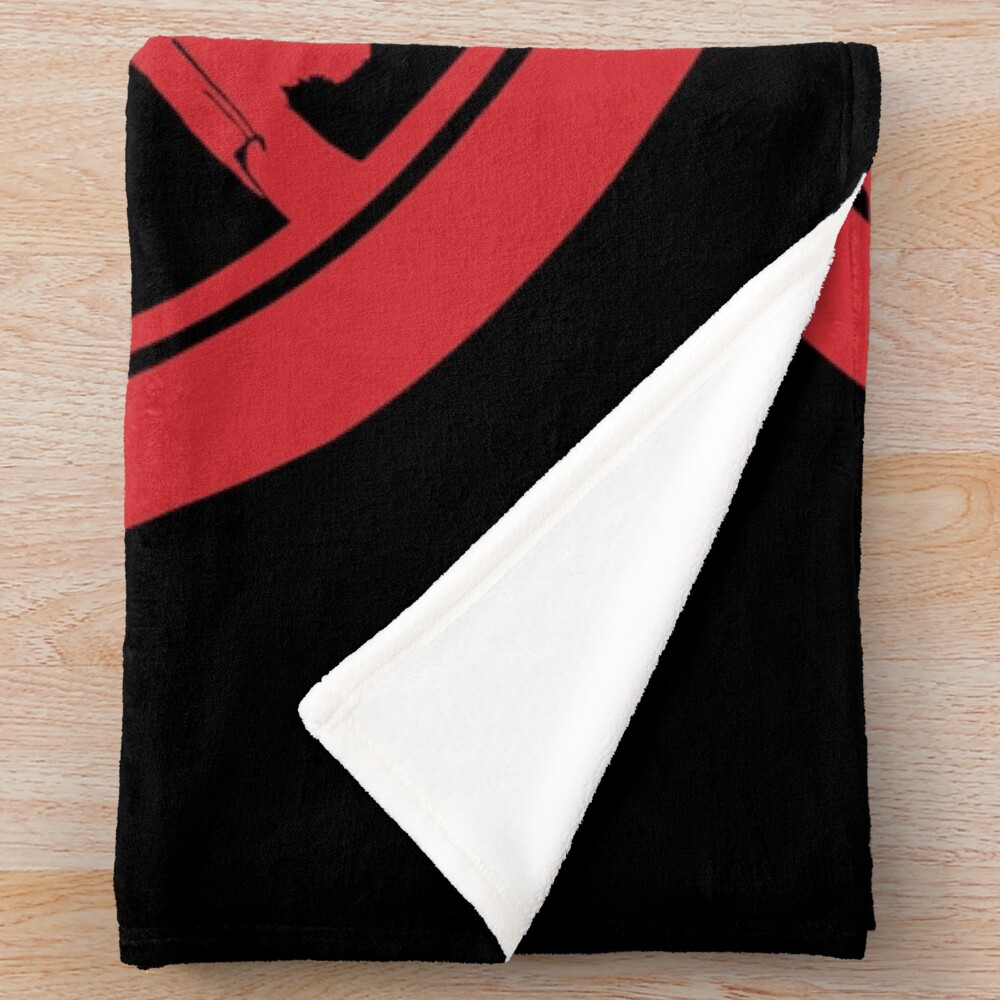 Man With Red Wings Throw Blanket - Image 2