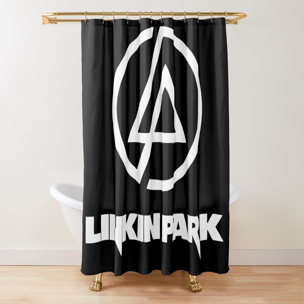 White Circle And Triangle Shower Curtain